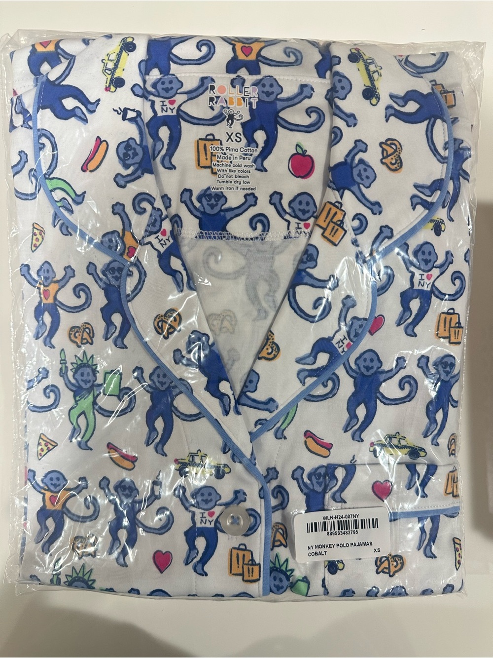 Roller Rabbit NY Monkey Polo Pajama Set